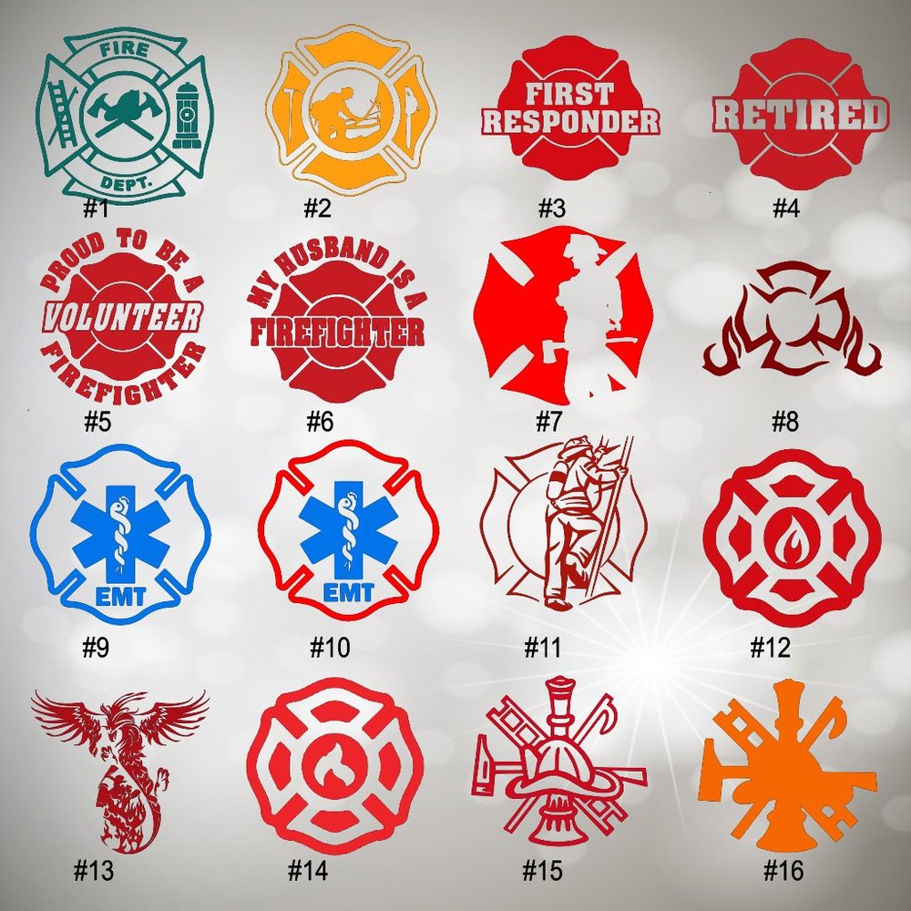5-6" MALTESE CROSS VINYL CAR DECAL
